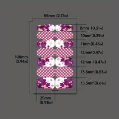 Maple Leaf Nail Art Stickers Full Wrap Nail Polish Strips with Files