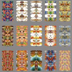 Maple Leaf Nail Art Stickers Full Wrap Nail Polish Strips with Files