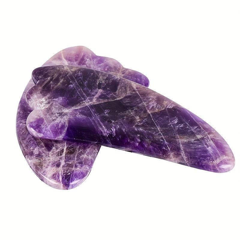 Amethyst Gua Sha Stone Facial Tool for Spa Acupuncture Care