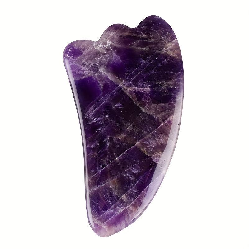 Amethyst Gua Sha Stone Facial Tool for Spa Acupuncture Care
