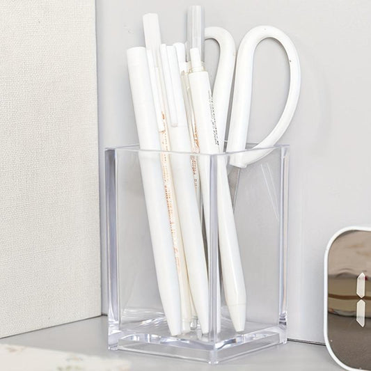 Clear Makeup Brush Holder Organizer Cosmetic Storage Cup