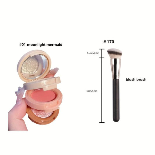 Triple Layer Blush High Gloss Contouring Powder Palette