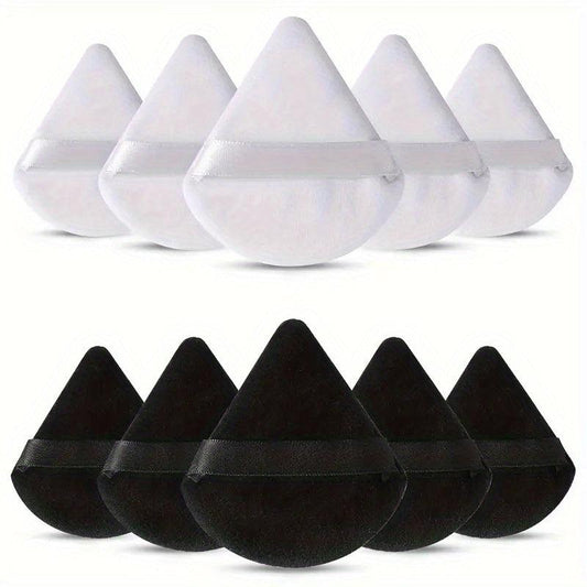 10 PCS Triangle Powder Puffs Soft Plush Powder Sponge Makeup Foundation Sponge
