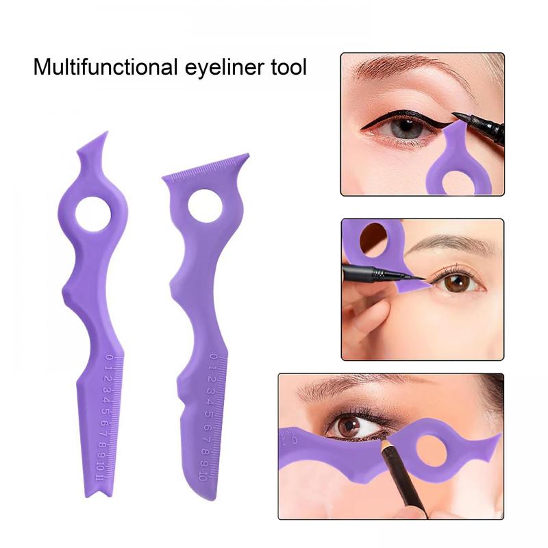Silicone Beauty Ruler For Eyeshadow & Lipstick - Eyeliner Guide Template