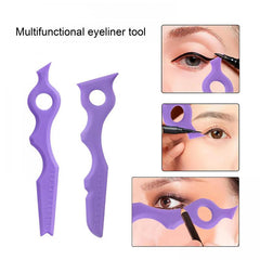 Silicone Beauty Ruler For Eyeshadow & Lipstick - Eyeliner Guide Template