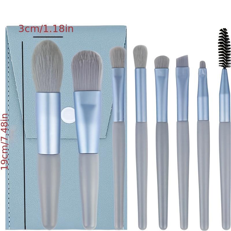 8pcs Makeup Brushes Set With Bag Travel Makeup Brush Kit