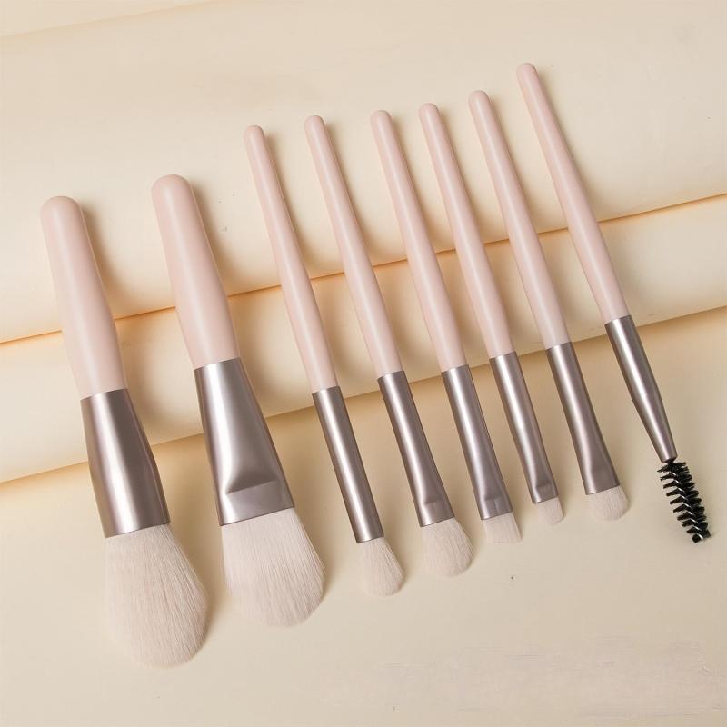 8pcs Makeup Brushes Set With Bag Travel Makeup Brush Kit