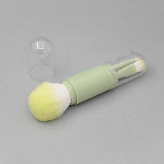 4-in-1 Retractable Makeup Brush Set - Ideal for Travel & Perfect Gift for Girls