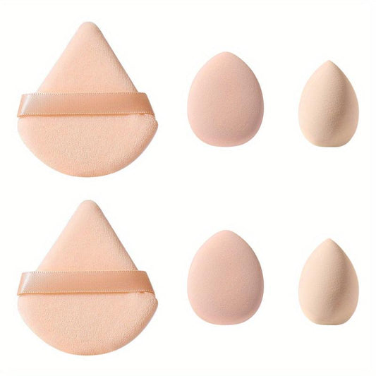 Makeup Sponge Set 15pcs Beauty Egg Finger Powder Puff Fan Triangle Makeup Tool
