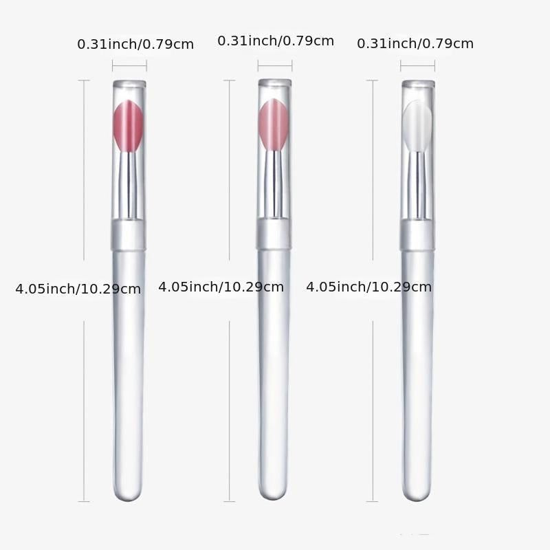 Silicone Lip Brush With Cover Dustproof Lip Film Brush Lipstick Brush