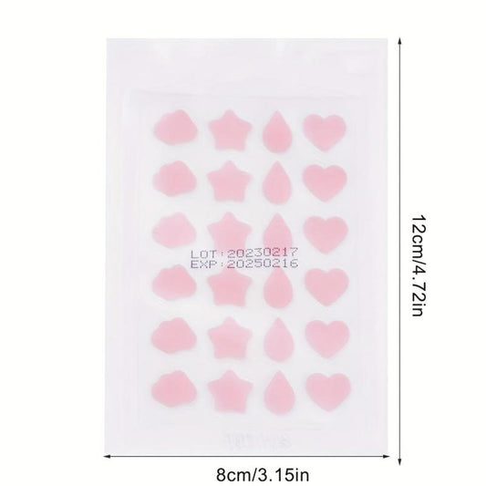 Disposable Acne Pimple Patch 24pcs Heart Star Shape