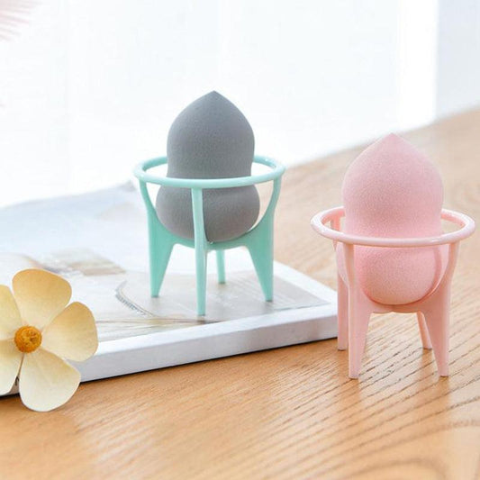 Sponge Puff Set with Stand Holder for Puffed Cakes and Cupcakes