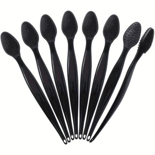 8 Pack Silicone Lip Scrub Brushes Double Sided Exfoliating Lip Brush