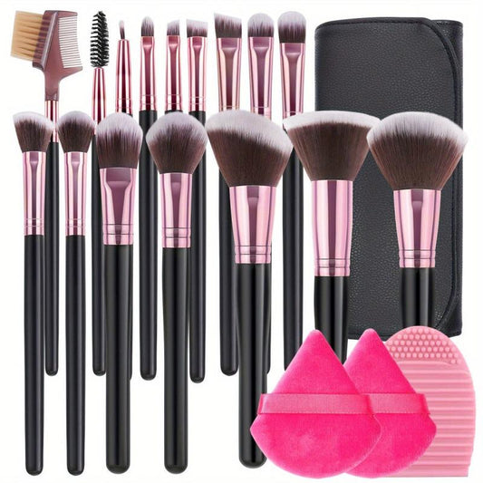16PCS Makeup Brush Set Wooden Handle Professional Face Eye Shadow Soft Brushes