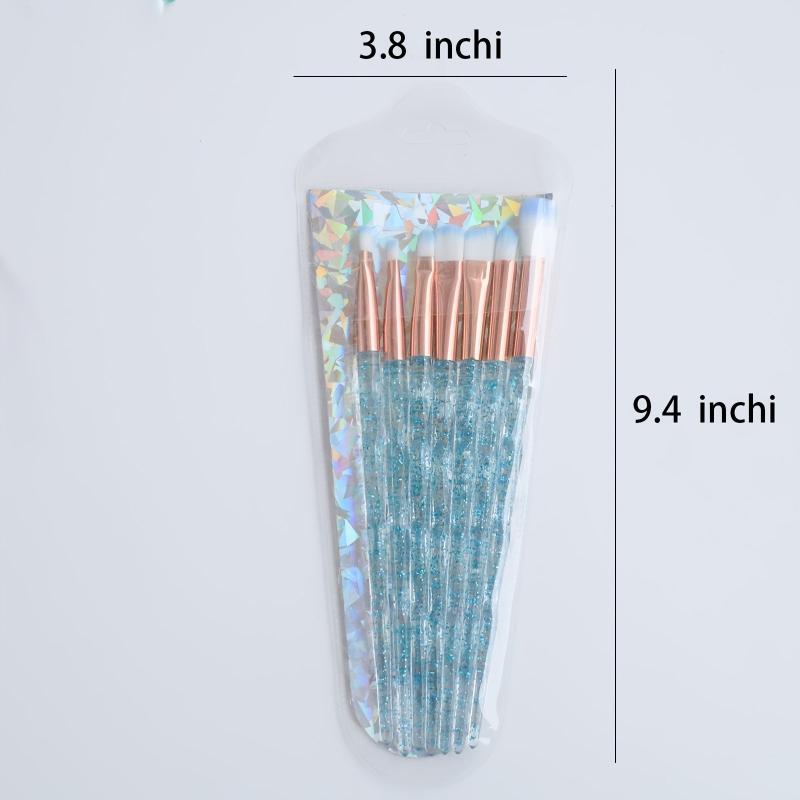Crystal Handle Makeup Brushes Set 7pcs