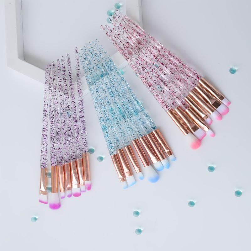 Crystal Handle Makeup Brushes Set 7pcs