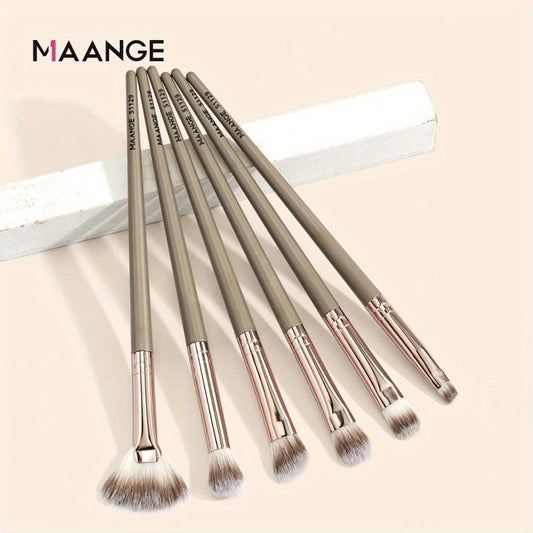 6pcs Travel Makeup Brush Set for Eye Shadow & Highlight