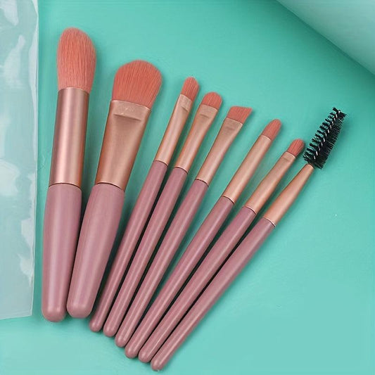 8pcs Makeup Brush Set Macaron Eyeshadow Blush Highlighter Brushes