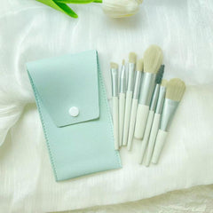 Mini Macaroon Brush Set Eyeshadow Makeup Tool 8 Sticks With Bag