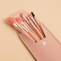 Mini Macaroon Brush Set Eyeshadow Makeup Tool 8 Sticks With Bag