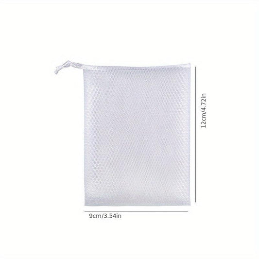 10Pcs Mesh Soap Bag Soft Double Layer Soap Pouch Saver With Drawstring