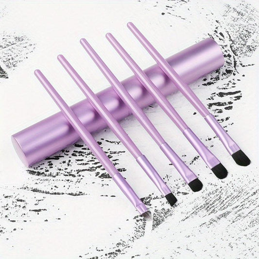 5pc Portable Makeup Brush Set with Case