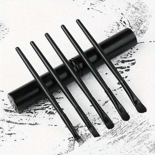 5pc Portable Makeup Brush Set with Case