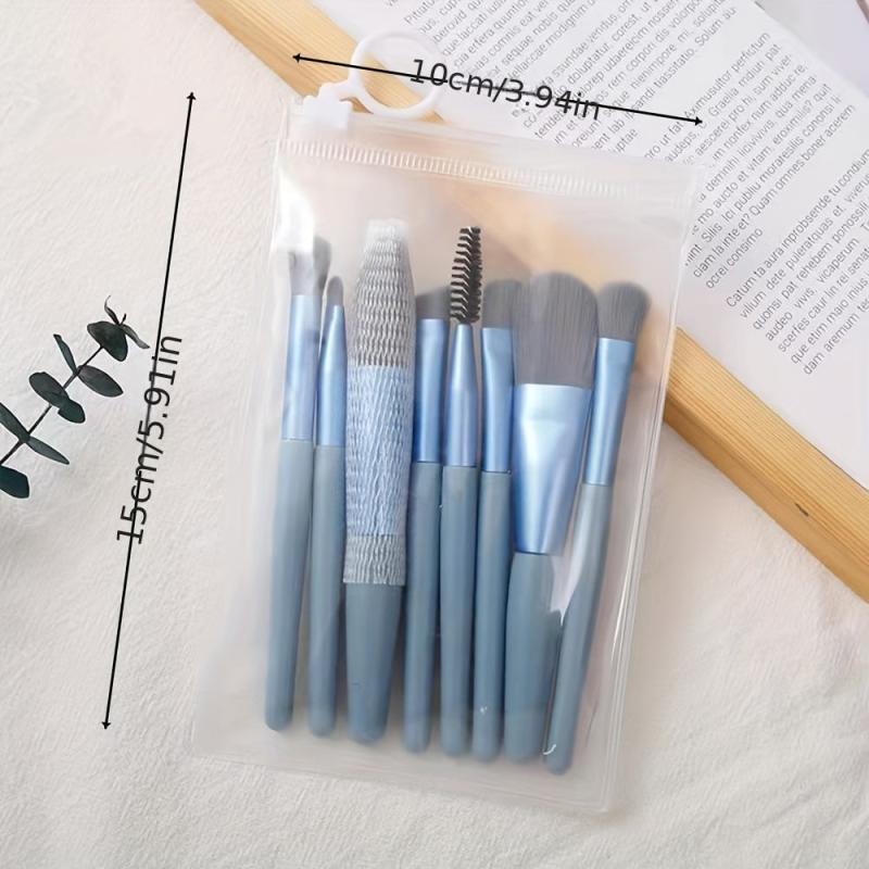 8pcs Colorful Makeup Brush Set for Face Eye Makeup Beauty Kit