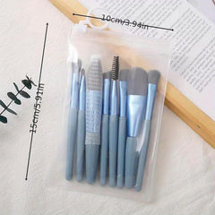 8pcs Colorful Makeup Brush Set for Face Eye Makeup Beauty Kit