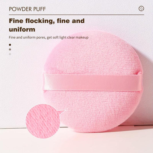 15pcs Round Velvet Powder Puff Set for Makeup Beginners
