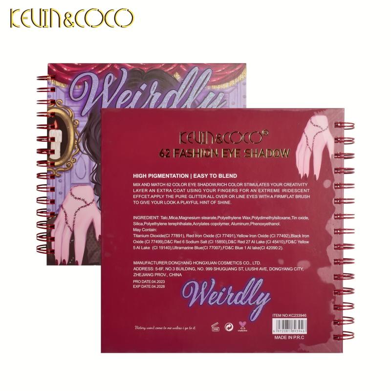 Long-Lasting 62-Color Eyeshadow Palette - Pearly Matte & Bright Earth Tones