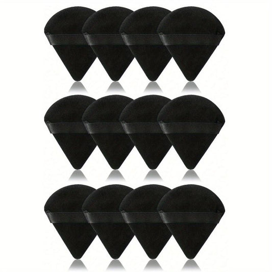 12PCS Triangle Powder Puff Face Cosmetic Makeup Puff For Loose Powder