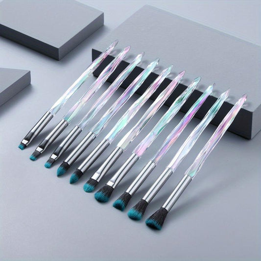 8pcs 10pcs Crystal Handle Eye Makeup Brushes Set