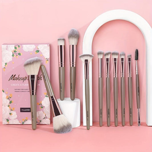 11-Piece Makeup Brush Set with Portable Case
