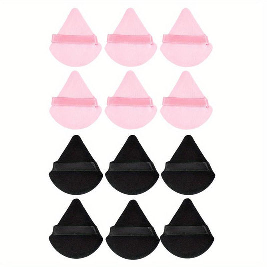 12-Piece Triangle Makeup Puff for Loose Powder and Foundation