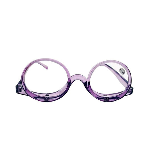 2 in 1 Makeup Glasses for Women, Rotatable Eyewear