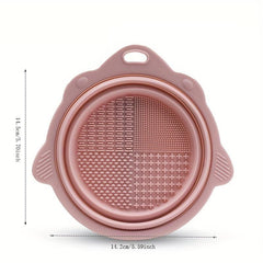 Silicone Makeup Brush Cleaning Bowl & Sponge Pad