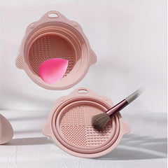 Silicone Makeup Brush Cleaning Bowl & Sponge Pad