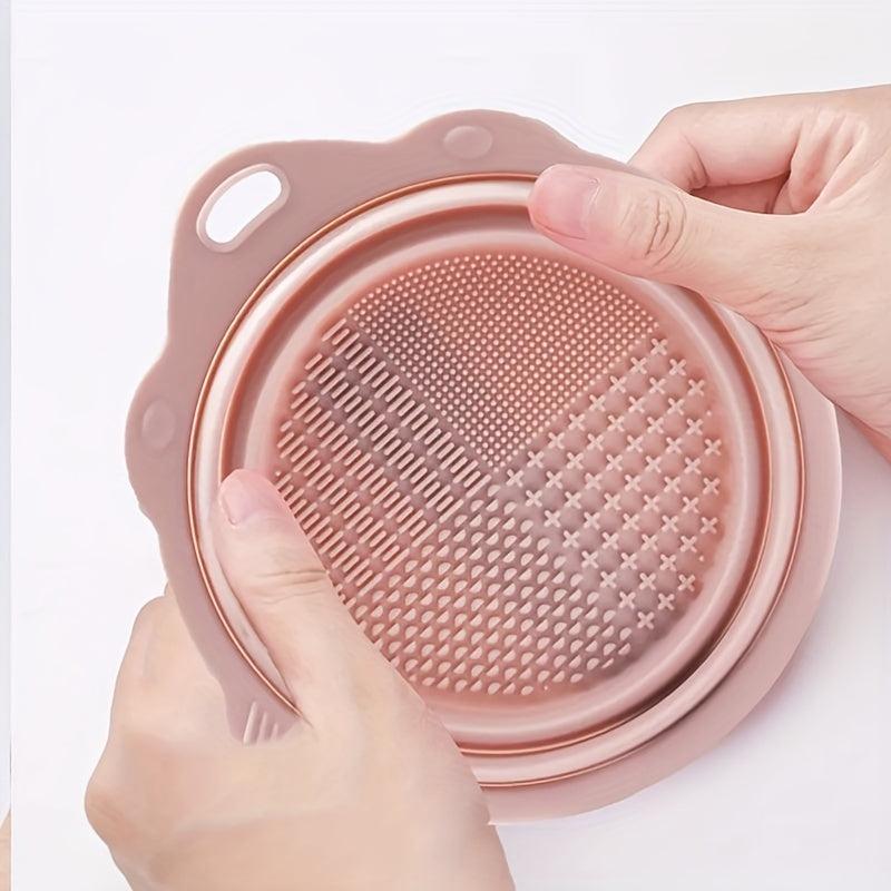 Silicone Makeup Brush Cleaning Bowl & Sponge Pad