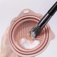 Silicone Makeup Brush Cleaning Bowl & Sponge Pad