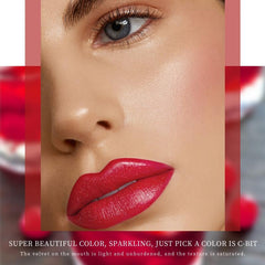 Velvet Lip Glaze With Glitter Matte Lipstick Long-Lasting Lip Gloss