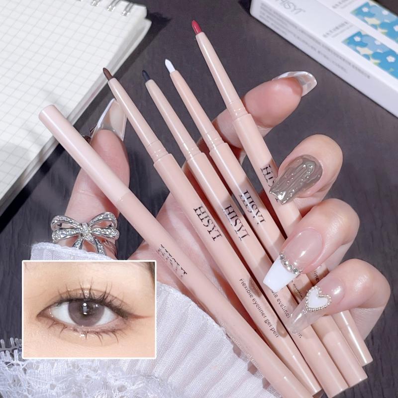 Slim Tip Eyeline Gel Pen Waterproof Smudge Proof Eyelid Brightening Makeup Stick