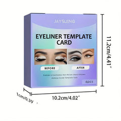 6pcs Eyeliner Template Card Set Reusable Easy To Clean