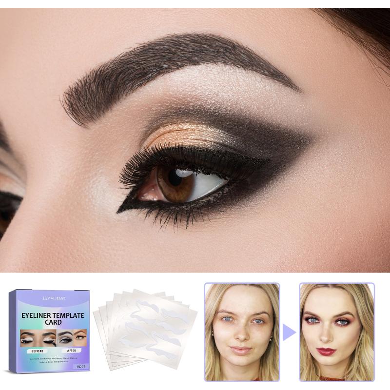 6pcs Eyeliner Template Card Set Reusable Easy To Clean