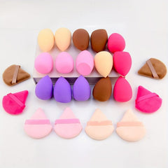 3-Piece Makeup Sponges & Powder Puff Set Wet/Dry Use