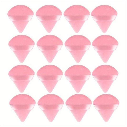 12 Triangle Powder Puffs for Face Makeup Soft Plush Sponge