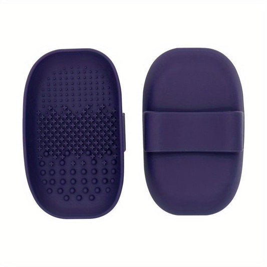 Silicone Makeup Brush Cleaning Mat with Back Strap
