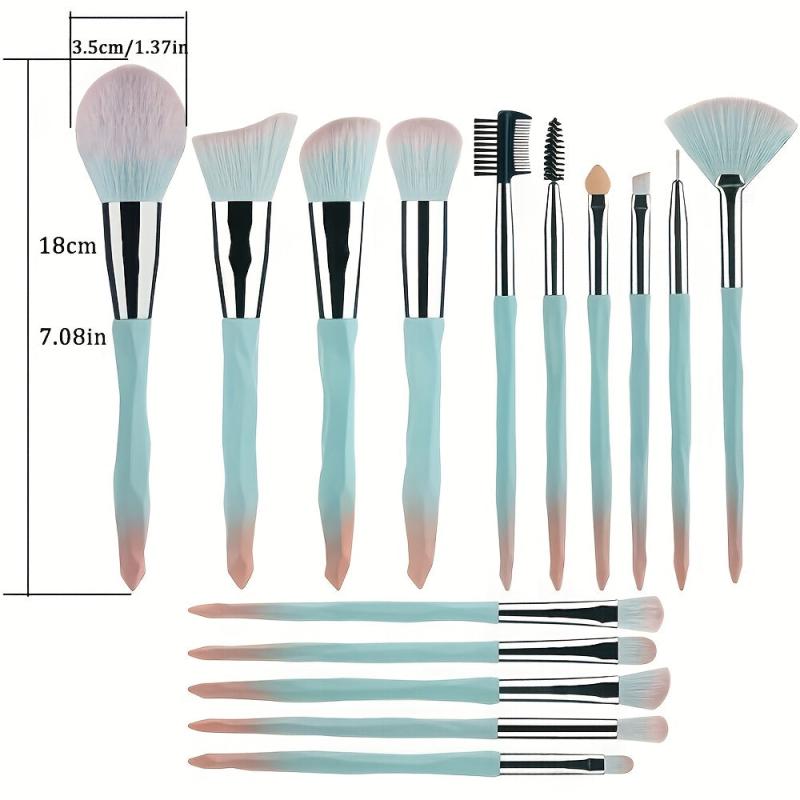 YxN 4 15pcs Pink Makeup Brush Set