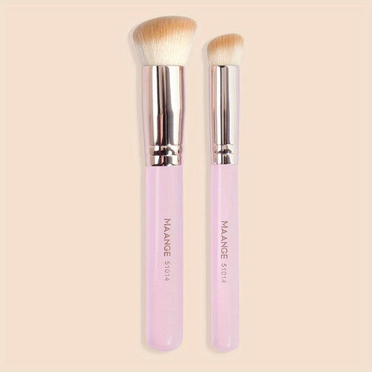 2pcs Kabuki Foundation & Concealer Brush Set for Flawless Coverage