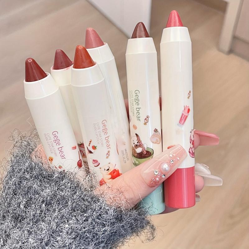 Crayon Lipstick Moisturizing Glaze Teatime Peach Strawberry Bright Tone
